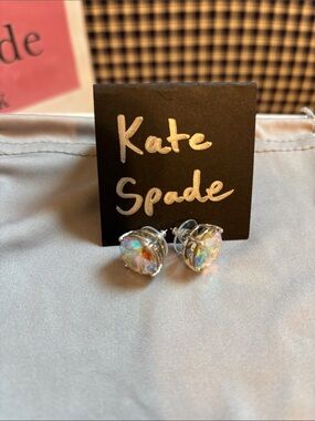 Kate Spade Aurora Borealis gumdrop Stud Earrings - Silver